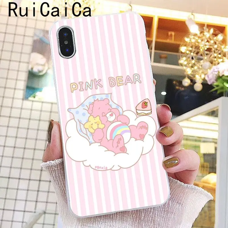 Pink Lovely Care Bears rainbow Cute