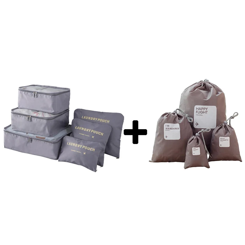 2018 куб для упаковки женские дорожные сумки молния Водонепроницаемый 6 штук один набор большой Ёмкость сумок Одежда унисекс сортировки