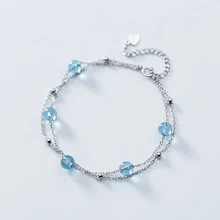 MloveAcc подлинный 925 стерлингового серебра цепи браслеты для женщин повседневный стиль бусины браслеты серебро 925 ювелирные изделия