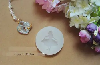 

New 1pcs Dance girl Liquid silicone mold DIY resin jewelry pendant necklace pendant mold resin molds for jewelry