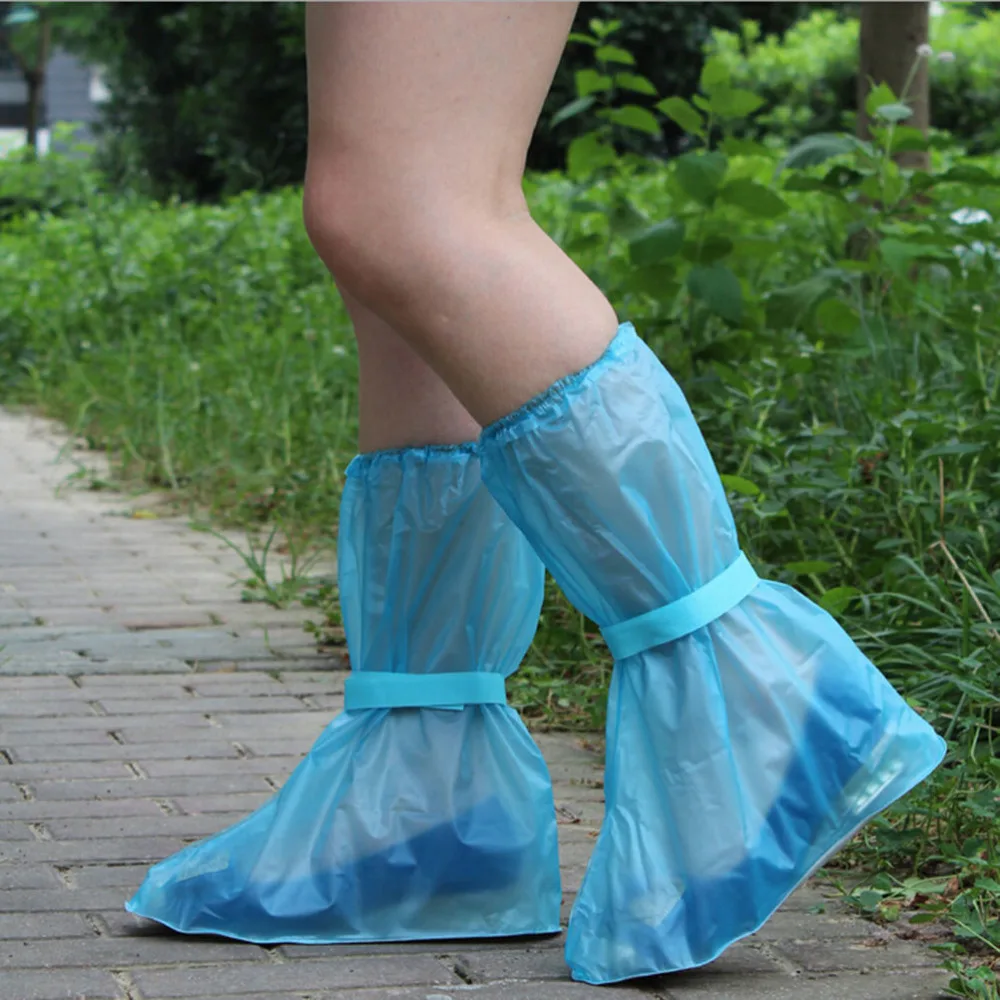

1 Pairs Reusable Rain Shoes Cover Women/Men/Kids Children Thicken Waterproof Boots Cycle Rain Flat Slip-resistant Overshoes