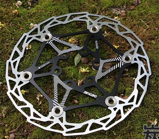 2 шт. велосипедный вращающийся диск тормозной ротор 160 мм алюминиевый сплав " MTB велосипед freno de disco - Цвет: Black