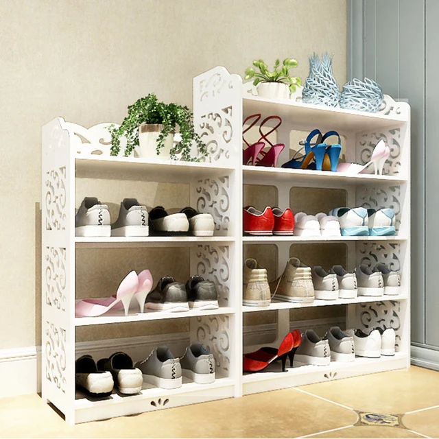 European Hollow White Shoe Rack Simple Multi Layer Dustproof European Hollow White Shoe Rack Simple Multi Layer Dustproof Large Capacity Shoes Storage