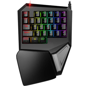 

Delux T9 Plus 29 Keys Programmable Mechanical One/Single USB Wired Hand LOL DOTA 2 Sport Gaming Keyboard LED Backlit Backlight