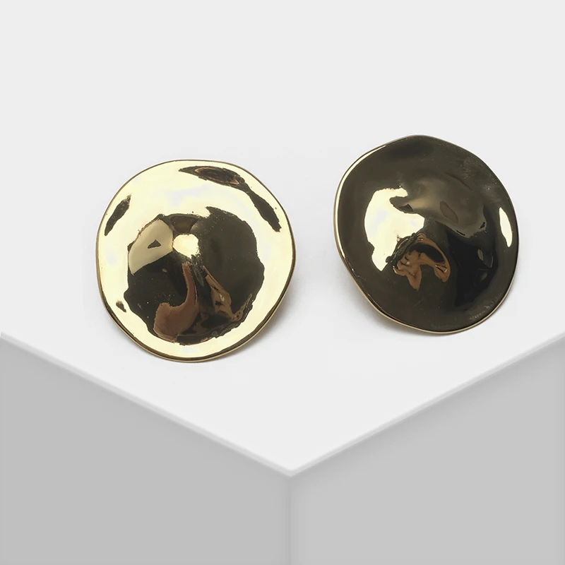 

Round twist design personality minimalist fashion stud earrings
