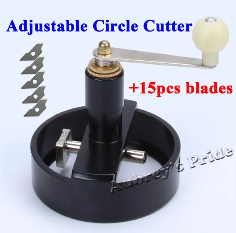Cutter Plus 15Blades Multi-7Size регулируемый круглый вращающийся круг графическая бумага металлический резак острое лезвие кнопка на плате - Цвет: Cutter Plus 15Blades