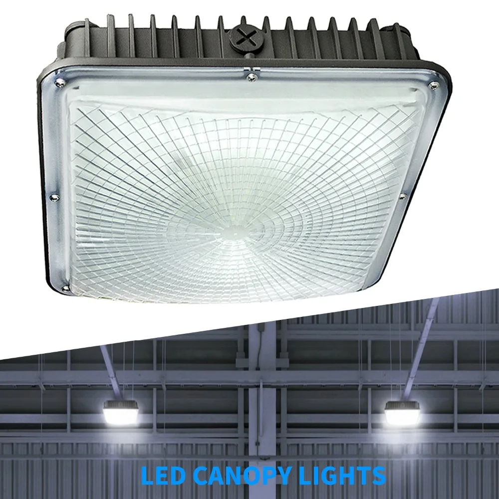 2Pack 70W LED Canopy Lights,8400 Lumens 5500K Bright White,9.5" x 9.5",120V 277V 