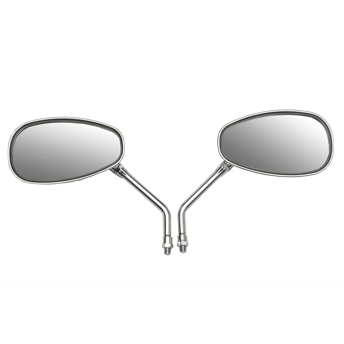 Buy 1 Pair 10mm Silver Motorcycle Motorbike Rearview Side Mirrors For Honda Kawasaki Suzuki