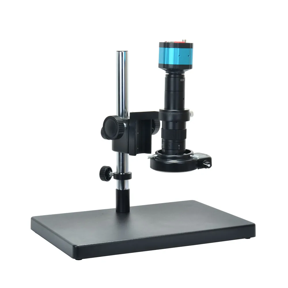 

2.0MP HD Digital Industry Microscope Camera Magnifier VGA AV TV Video Output for LAB PCB+180X Zoon C-MOUNT Lens+144 LED Light