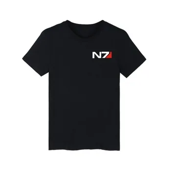 Mass Effect 3 N7 4xl Black T Shirt Men Brand Famous RPG Game Men T-shirt Short Sleeve Summer in White Tee Shirt xxs 3xl Gray