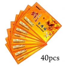 40 шт./пакет китайский пчелиного яда бальзам для устранения боли в суставах, вставками на коленях для спины, шеи и расслабления тела боли плеч с артрита боли в суставах для расслабления от ревматизма и заплатой плеча