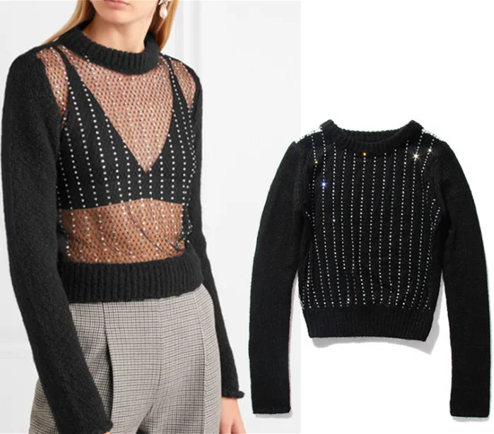 Buy Cakucool Women Spring Sweaters Runway Design Mesh