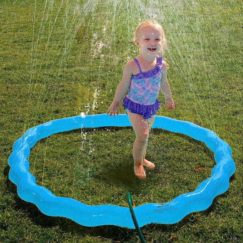 67 дюймов, Летнее Детское напольное водное распылительное кольцо, пластиковое ПВХ надувное водное распыление, круг, детские игрушки для игры в воду, Bea
