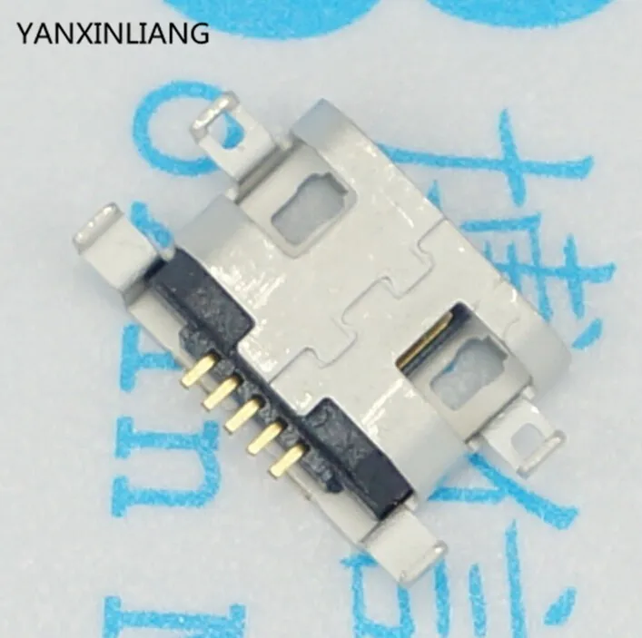 

100pcs Micro USB Connector 5pin 0.8mm B Type With hole Female For Mobile Phone Micro USB Jack Connector 5 pin Charging Socket