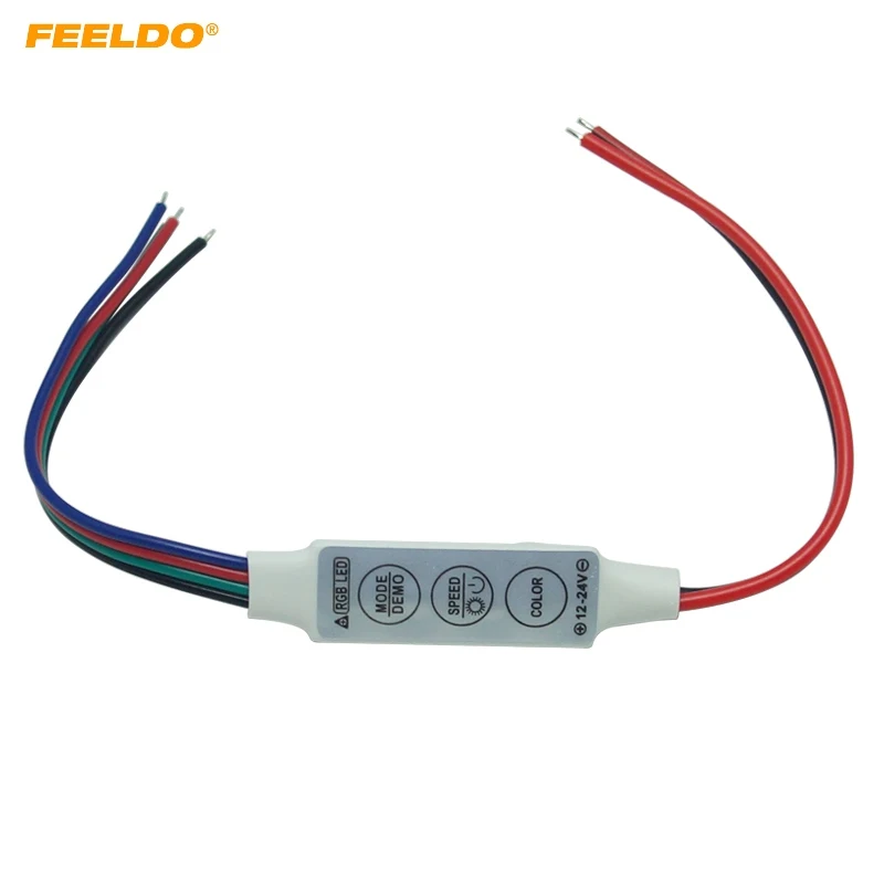 FEELDO 1 шт. 12В ~ 24В светодиодный Flasher Модуль Flash Strobe контроллер с 4 проводным