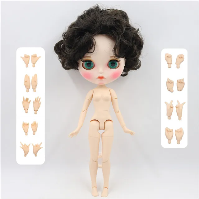 ICY DBS Blyth Puppe 1/6 Spielzeug weiße Haut Gelenkkörper Bjd schwarzes Haar mattes Gesicht mit Augenbraue benutzerdefinierte Puppe 30 cm