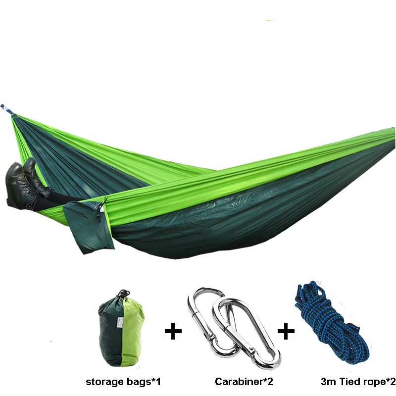 Assorted Color Hanging Sleeping Bed Parachute Nylon Fabric Outdoor Camping Hammocks Double Person Portable Hammock Swing Bed Assorted Color Hanging Sleeping Bed Parachute Nylon Fabric Outdoor Camping Hammocks Double Person Portable Hammock Swing Bed