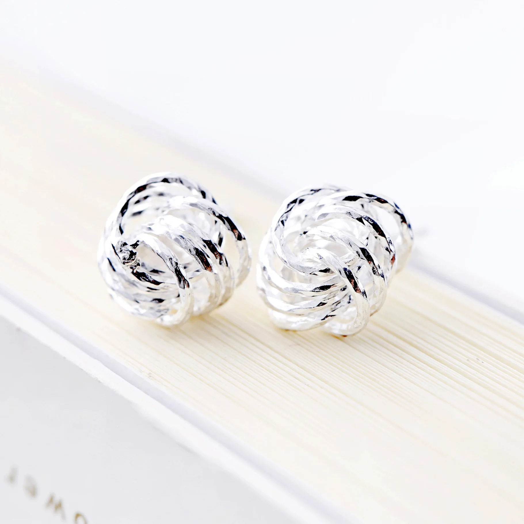 silver ball earrings 100% 925 Sterling silver Jewelry fashion Hypoallergenic Stud earrings for women gift
