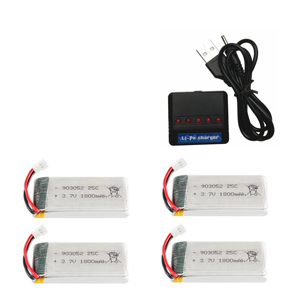 3,7 v 1800mAh литий-полимерный Батарея для KY601S SYMA X5 X5S X5C X5SC X5SH X5SW X5UW X5HW M18 H5P HQ898 H11D H11C дрона с дистанционным управлением запасные части - Цвет: 4pcs x5c