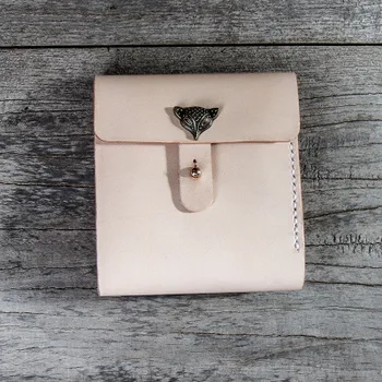 

ALAVCHNV handmade first layer leather short wallet tanned leather 30 percent change function wallet YG476