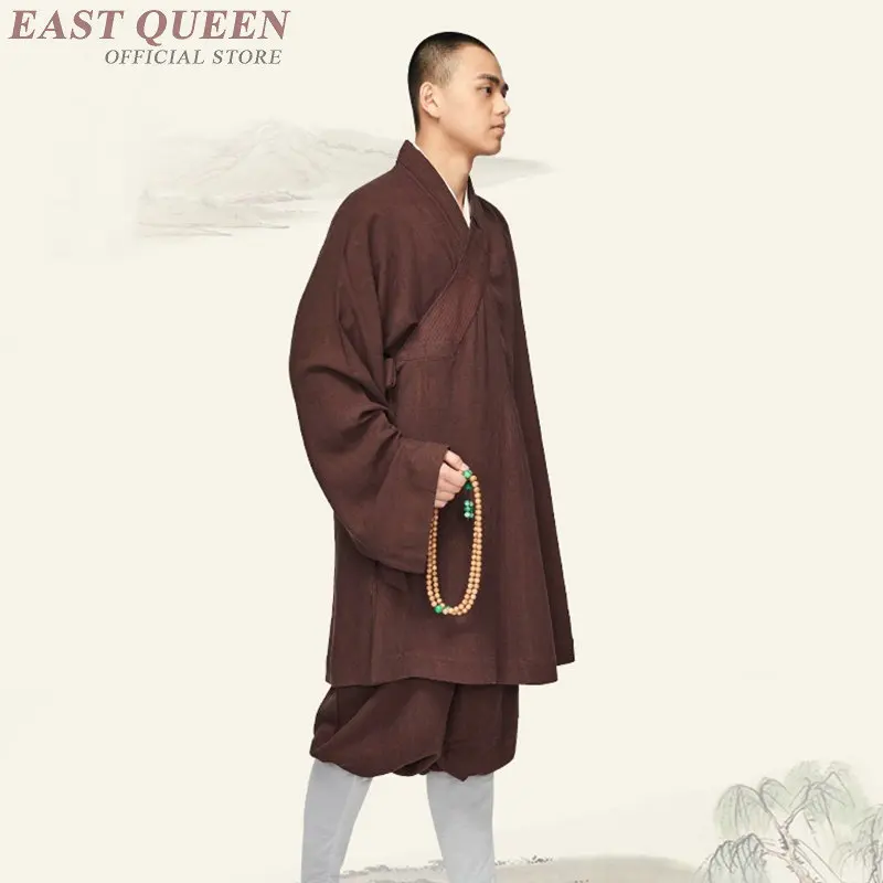 Буддийский монах халаты одежда костюм мужской Мужская Шаолинь монах одеждах дзен медитации одежда KK2088 Y - Цвет: 3