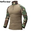 ReFire Gear Camouflage Army T-Shirt Men US RU Soldiers Combat Tactical T Shirt Military Force Multicam Camo Long Sleeve T Shirts ► Photo 2/6