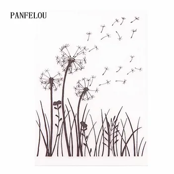 

PANFELOU Dandelion petals Embossing folders Plastic For Scrapbooking DIY Template Fondant Cake Photo Album Card Making