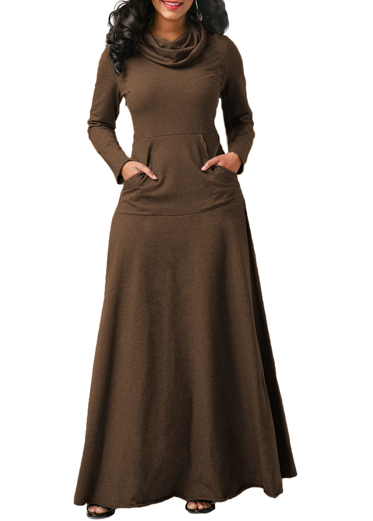

Fashion Office Lady Summer Bohemian Beach Dress Solid O Neck Maxi Women Dresses Long Sleeve Vestidos Verano 2019
