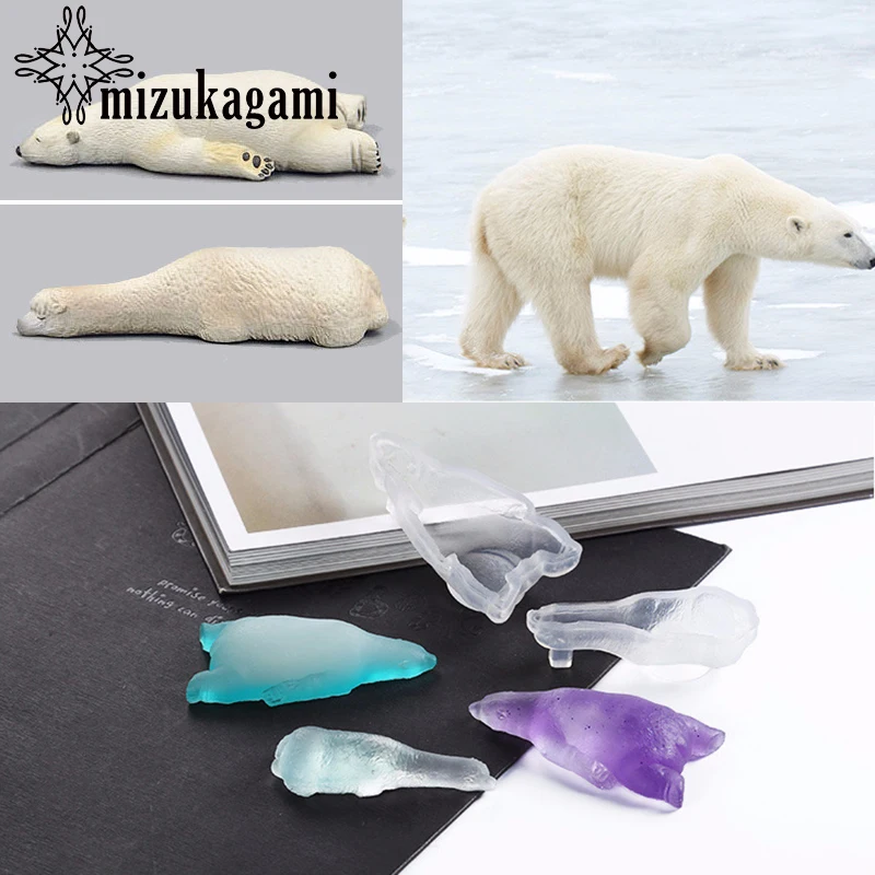 

UV Resin Jewelry Liquid Silicone Mold Polar Bear & Alpaca Shape Resin Charms Molds For DIY Intersperse Decorate Making Molds