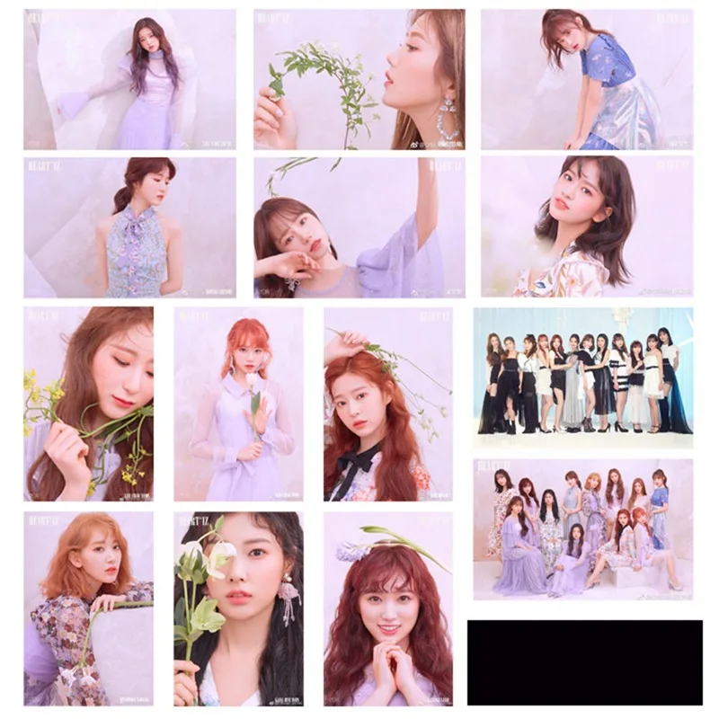 

IZ*ONE IZONE 2nd Mini Album HEART*IZ COLORIZ LOMO Card Set Photo Card PVC Crystal Card Stickers For Bus Student Card