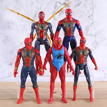 

Spiderman Far From Home Iron Spider PVC Action Figures Kids Super Hero Toys 5pcs/set