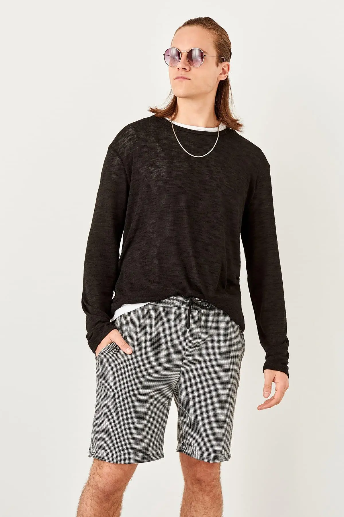 Trendyol Новые черные мужские шорты с эластичными карманами TMNSS19QA0150 | Мужская одежда