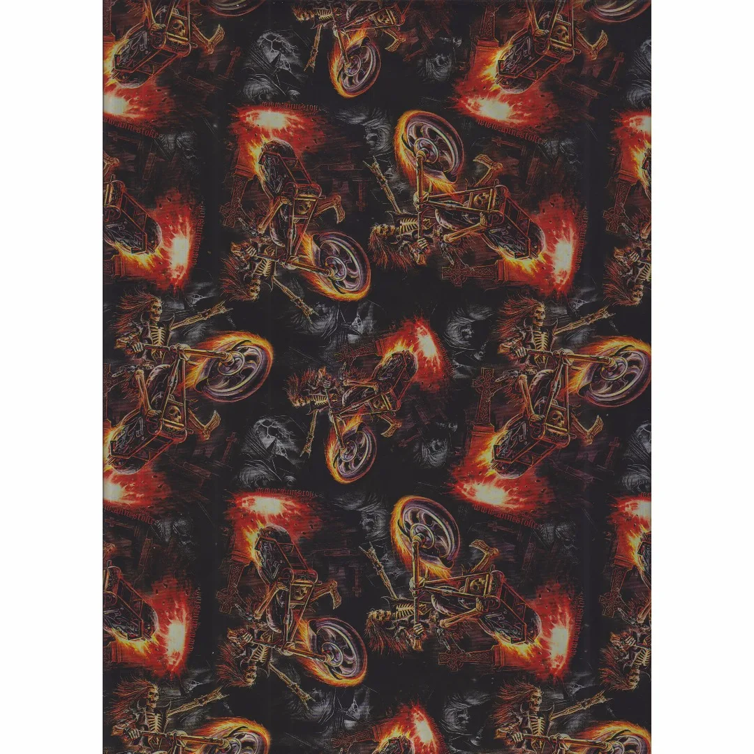 1pc Ghost Motorcycle Hydrographic Film Water Transfer Printing Film Hydro Dip PVA