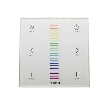 

New 86 Wall Mount LED RGBW Controller EX4 Touch Panel RGB RGBW strip Controller AC120~240V RF DMX512 F4 Remote F4-5A/F4-3A