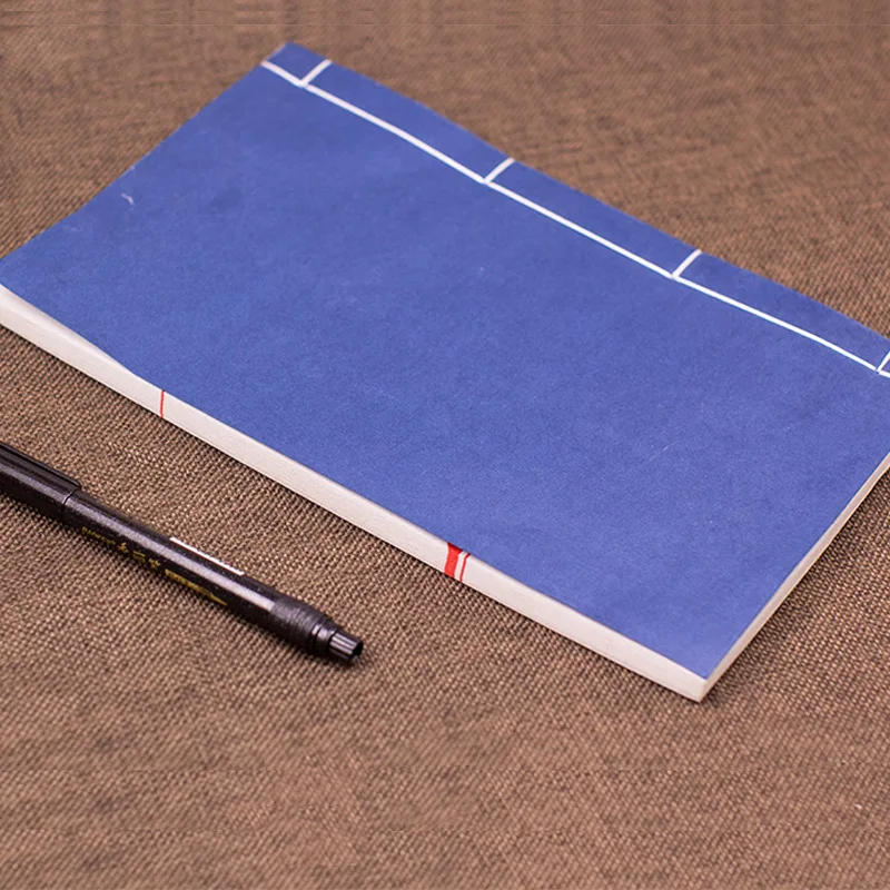 

1pcs Eight rows of antique yinpu paper brush small copy book calligraphy hand sewn the thread bound book yinpu blank