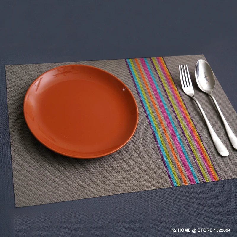  Home Decorative Table Mats PVC 45x30CM Table Placement Fashion Table Placemat Stain-resistant Table