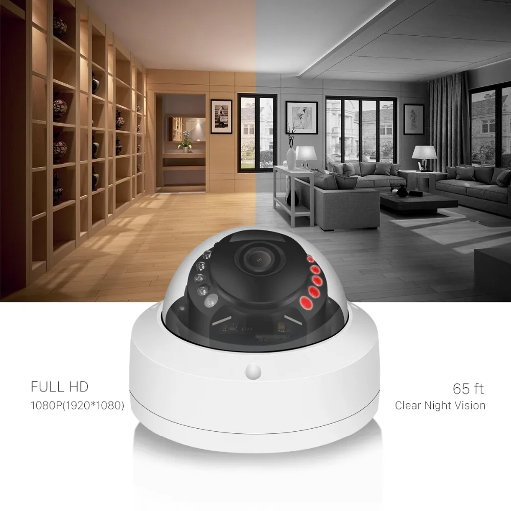 Besder 5MP Проводная ip-камера Ultra HD H.265 купольная камера для домашней безопасности CCTV камера наблюдения обнаружения движения Антивандальная ONVIF 2,0