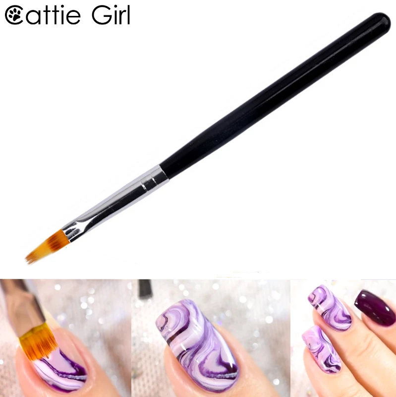 1Pc Gradient Brush Drawing Painting Pen Nail Brush Rhinestone Wooden