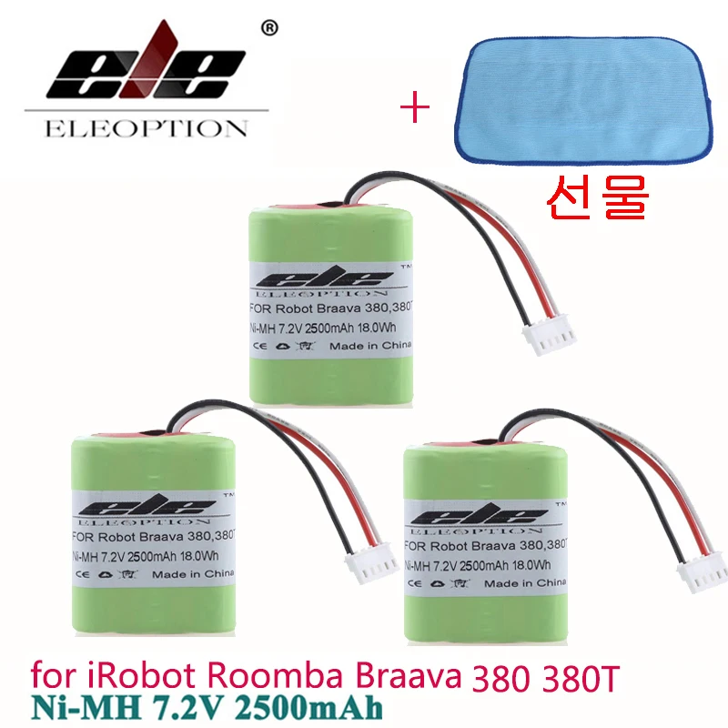 ELEOPTION Free dishcloth 3PCS 7.2Volt 18.0Wh New 2.5Ah