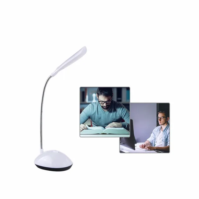 Table Lamp Battery Power Led Desk Leeslamp Light 4LEDs Flexible Adjustable Led Reading Book Light Eye Protection Study Lampen