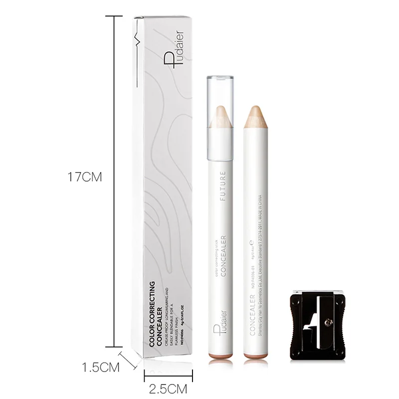 Pudaier 1PC 8 Colors Perfect Concealer Pencil Contouring Makeup Waterproof Cream Concealer With Sharpener Say Goodbay To Defect