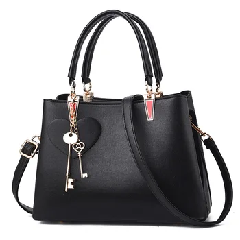 

2019 European fashion simple and large style women's designer handbag high quality PU leather single slant shoulder bag qq462