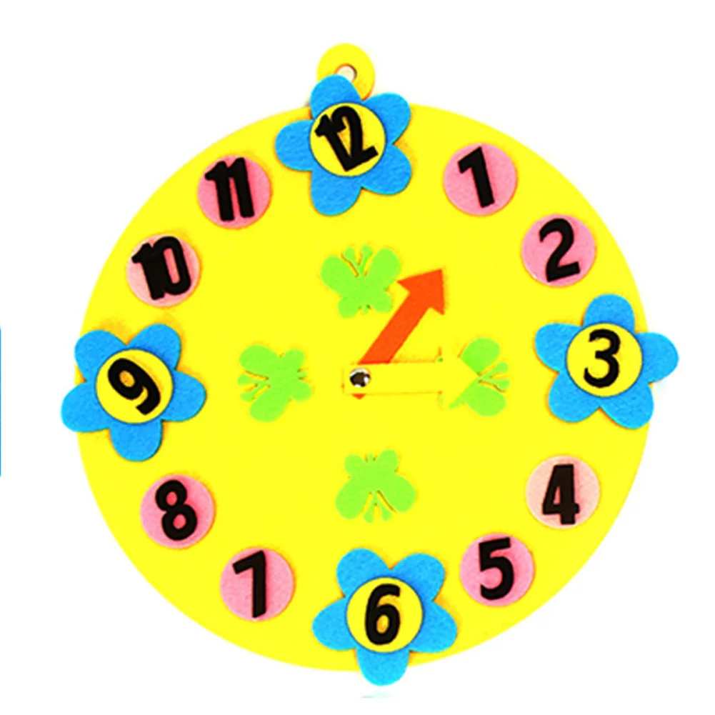 yellow clock Детские Ранние развивающие часы время погоды Обучающие часы когнитивные игрушки для детей NSV775 - Цвет: yellow clock