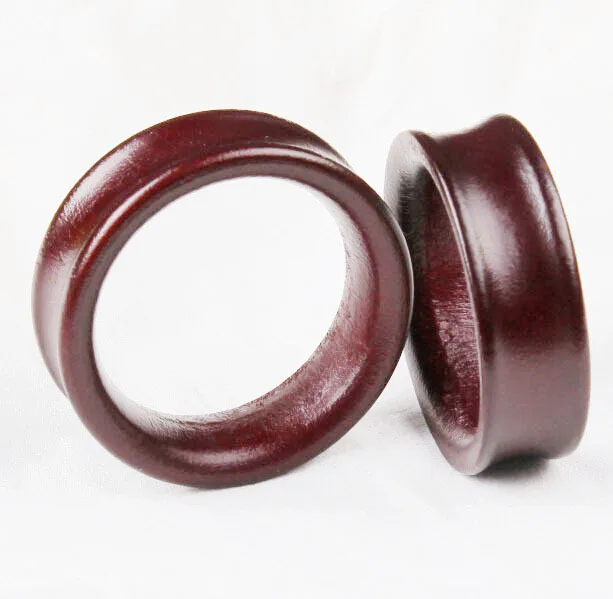 

Wholesale 2pcs/lot Big Size Brown Wood Ear Gauge Plugs And Tunnels Stretcher Expander Saddle Fit Plugs 8mm-35mm Pinna Piercing