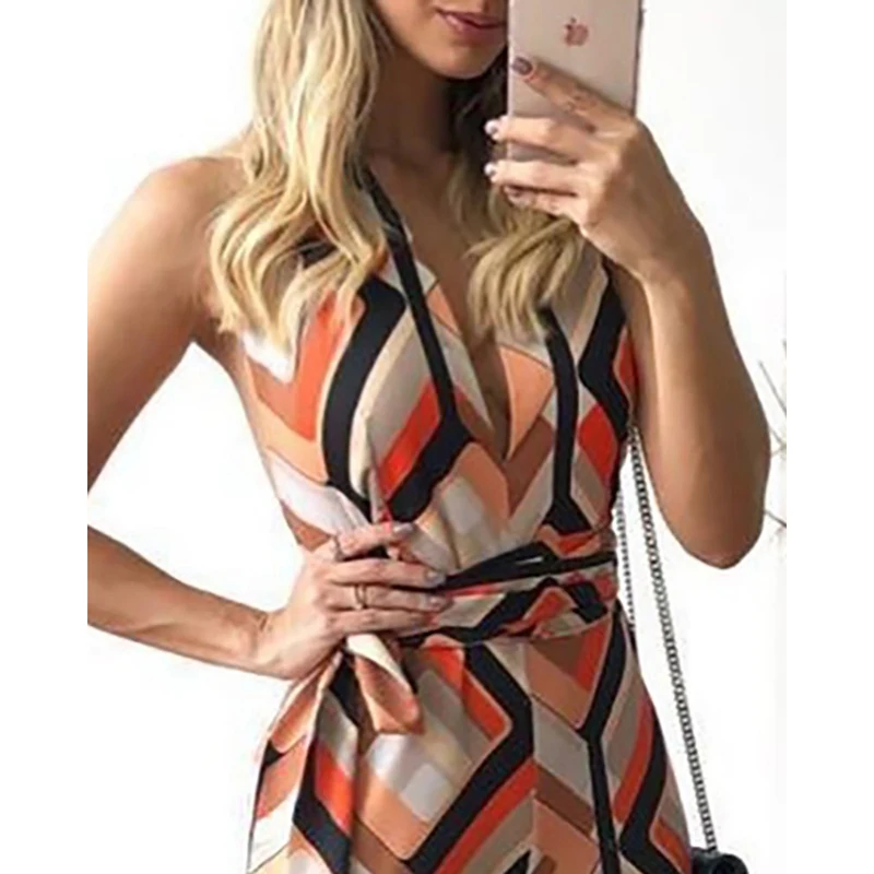 Striped print wide leg pants jumpsuit for women 2019 Sexy v neck party long jumpsuit womens romper Summer beach overall bodysuit Striped print wide leg pants jumpsuit for women 2019 Sexy v neck party long jumpsuit womens romper Summer beach overall bodysuit