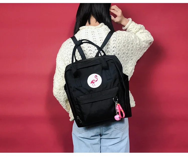 Harajukua, водонепроницаемый нейлоновый женский рюкзак, студенческий рюкзак для девушек, женский рюкзак с вышивкой фламинго, симпатичная дорожная сумка, Mochilas