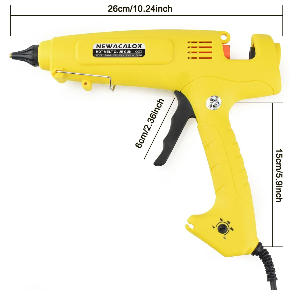 Hot Melt Glue Gun Hot Glue Gun 300W Hot Glue Gun Temperature Regulating Hot Melt Glue Gun with 11mm Sticks/Copper Nozzle for Home DIY Tool