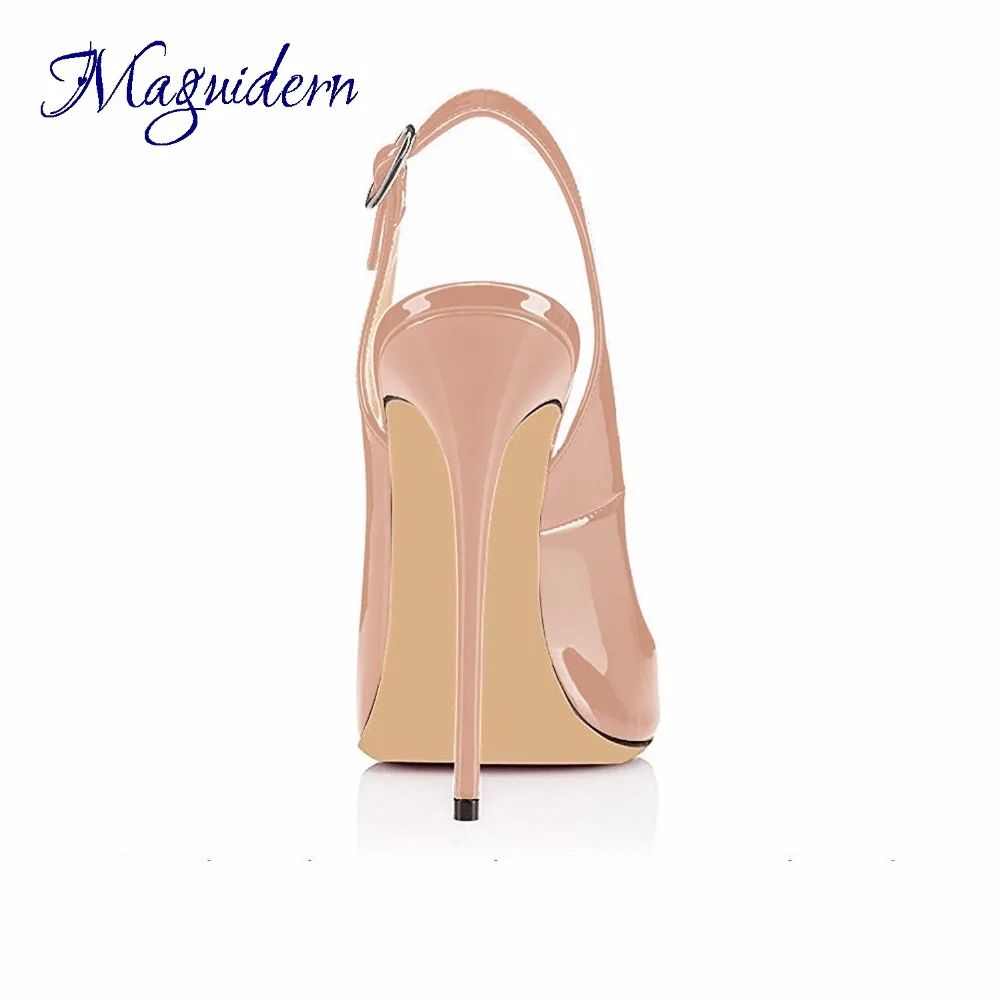 Maguidern 5 بوصة عالية الكعب الصنادل ، براءات الاختراع والجلود زقزقة اصبع القدم أحذية الكاحل مشبك معدني حزام خنجر كعب أحذية خفيفة كبيرة حجم Maguidern 5 بوصة عالية الكعب الصنادل ، براءات الاختراع والجلود زقزقة اصبع القدم أحذية الكاحل مشبك معدني حزام خنجر كعب أحذية خفيفة كبيرة حجم