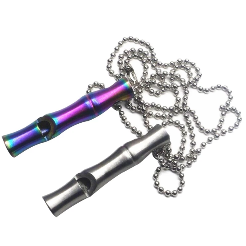 

Stainless Steel Whistle Keychain Outdoor Rescue Camping Metal Whistle For Training Emergency