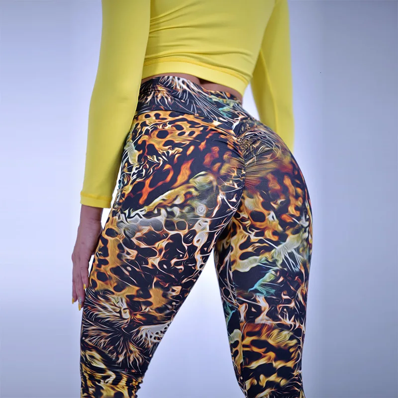 

push up yoga leggings plus size yoga pants women seamless/sport/gym leggings sport women fitness Leopard high waist yoga pants